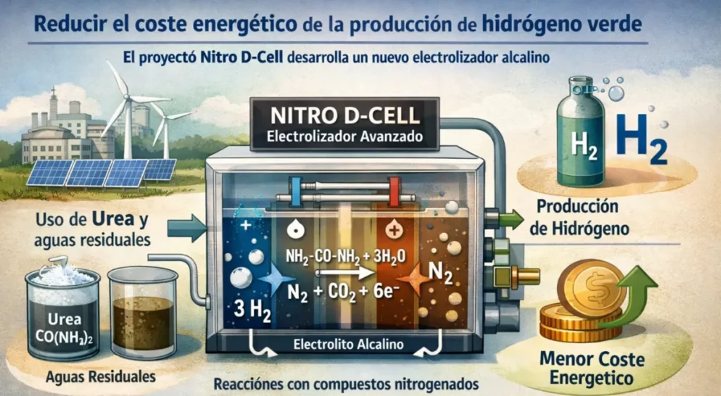 Un colegiado de COGITI Toledo coordina el proyecto NITRO-D-CELL, un nuevo electrolizador basado en derivados de Urea